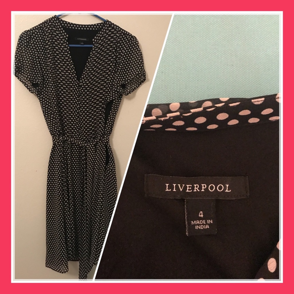 Adorable Black and White belted dress